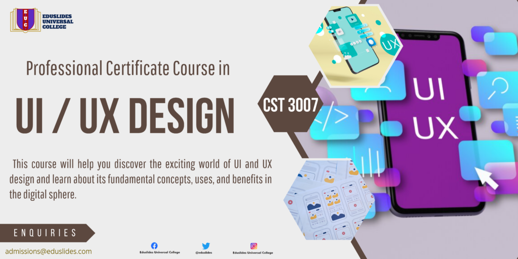 Professional Certificate Course in UI/UX Design - Eduslides Universal ...
