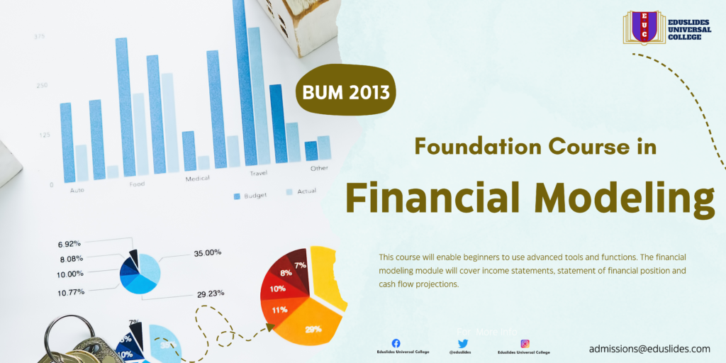 Financial Modelling Course Duration Foundation Course in Financial Modeling - Eduslides Universal College, EUC